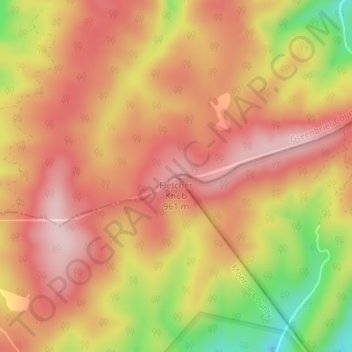 Fletcher Knob topographic map, elevation, terrain