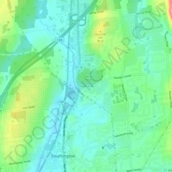 North End topographic map, elevation, terrain