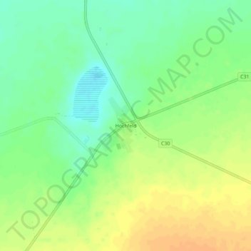 Hochfeld topographic map, elevation, terrain