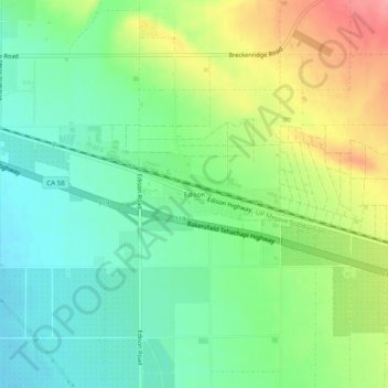 Edison topographic map, elevation, terrain