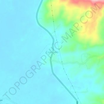 Consuelo topographic map, elevation, terrain