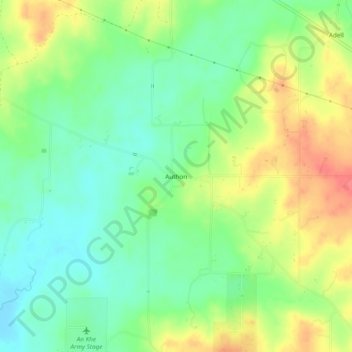 Authon topographic map, elevation, terrain