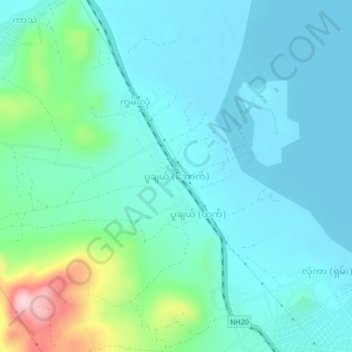 Pu Chei (Lower) topographic map, elevation, terrain