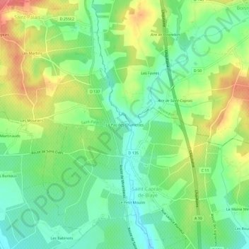 Le Pas des Charrettes topographic map, elevation, terrain
