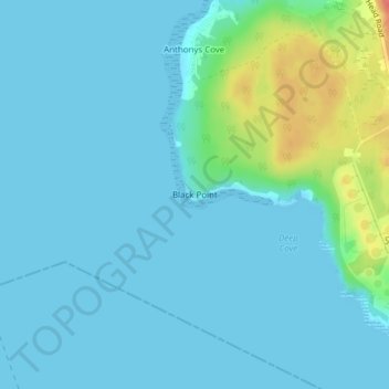 Black Point topographic map, elevation, terrain