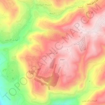 Abu al-Sous topographic map, elevation, terrain