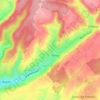 Les Mottes topographic map, elevation, terrain