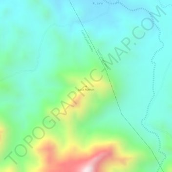 Jabal Marrah topographic map, elevation, terrain