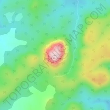 Bulga Mountain topographic map, elevation, terrain