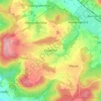 Haselhof topographic map, elevation, terrain