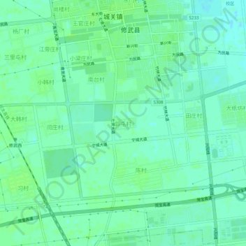 Guotuncun topographic map, elevation, terrain