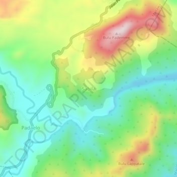 Sabila topographic map, elevation, terrain