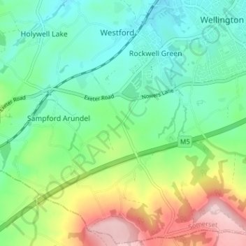 Pleamore Cross topographic map, elevation, terrain
