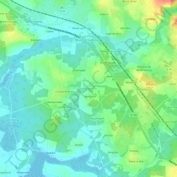 Kermarie topographic map, elevation, terrain
