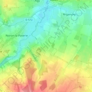 Le Bas Mougard topographic map, elevation, terrain
