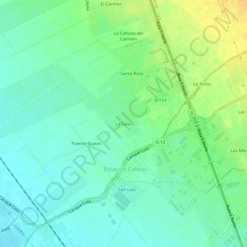 Lo Solar topographic map, elevation, terrain