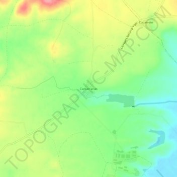 Cantarranas topographic map, elevation, terrain