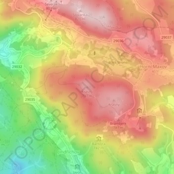 Bramberg topographic map, elevation, terrain