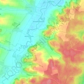 Hegnenbach topographic map, elevation, terrain