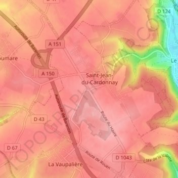 La Cardonnette topographic map, elevation, terrain