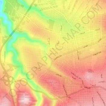 Al Bariha topographic map, elevation, terrain