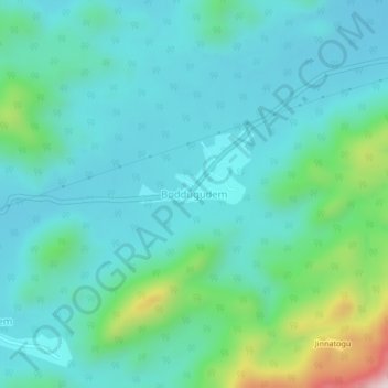 Boddugudem topographic map, elevation, terrain