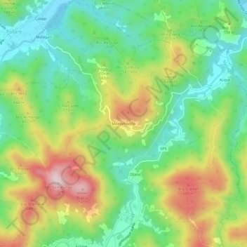 Montefreddo topographic map, elevation, terrain