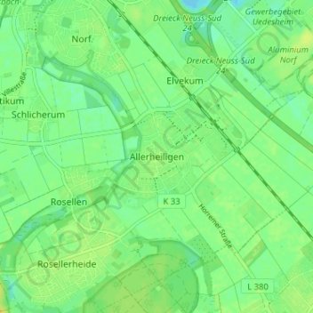 Allerheiligen topographic map, elevation, terrain