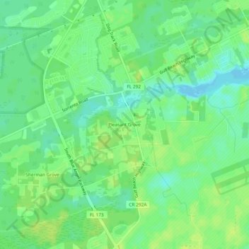 Pleasant Grove topographic map, elevation, terrain