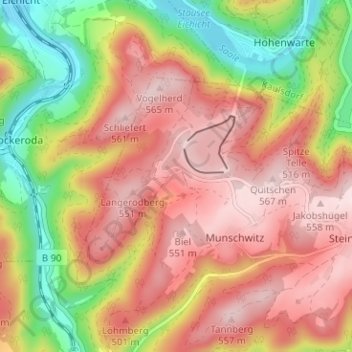 Löhma topographic map, elevation, terrain