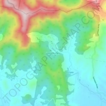Upper Dungay topographic map, elevation, terrain