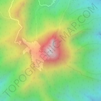 Nevado de Colima topographic map, elevation, terrain