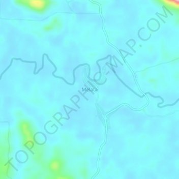 Melata topographic map, elevation, terrain