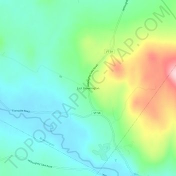 East Brownington topographic map, elevation, terrain
