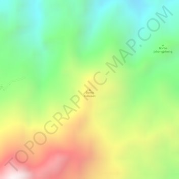 Bonto Kukusan topographic map, elevation, terrain