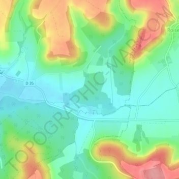 Le Plesnoy topographic map, elevation, terrain
