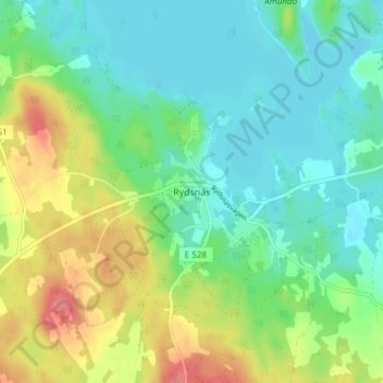 Rydsnäs topographic map, elevation, terrain