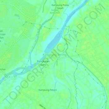 Kampung Sering topographic map, elevation, terrain