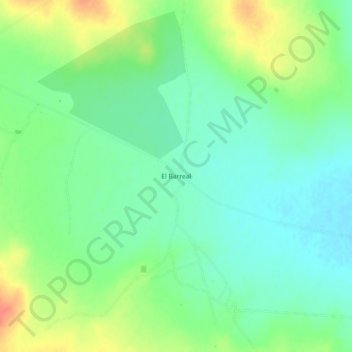 El Barreal topographic map, elevation, terrain