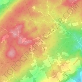 Amwell topographic map, elevation, terrain