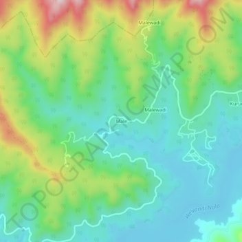 Male topographic map, elevation, terrain
