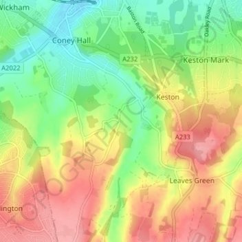 Nash topographic map, elevation, terrain