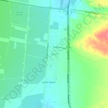 Agrelo topographic map, elevation, terrain