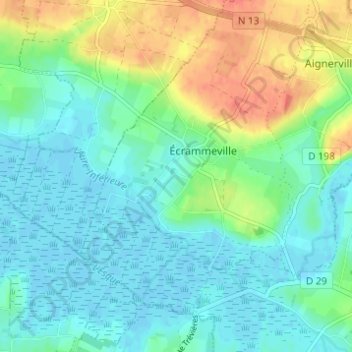Les Brais topographic map, elevation, terrain