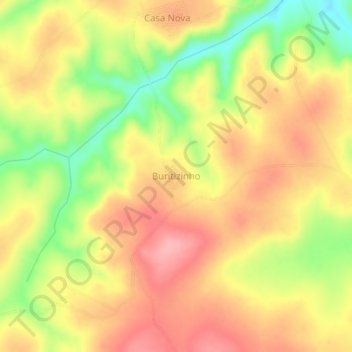 Buritizinho topographic map, elevation, terrain