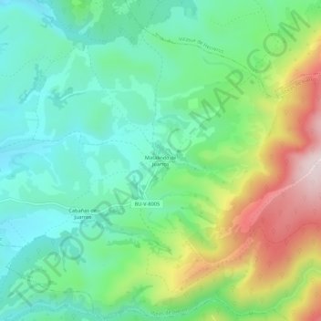 Matalindo de Juarros topographic map, elevation, terrain