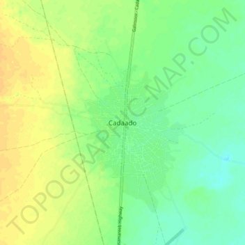 Adado topographic map, elevation, terrain