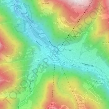 Galgenul topographic map, elevation, terrain