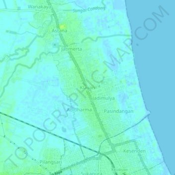 Klayan topographic map, elevation, terrain