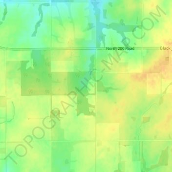 Black Jack Battlefield topographic map, elevation, terrain